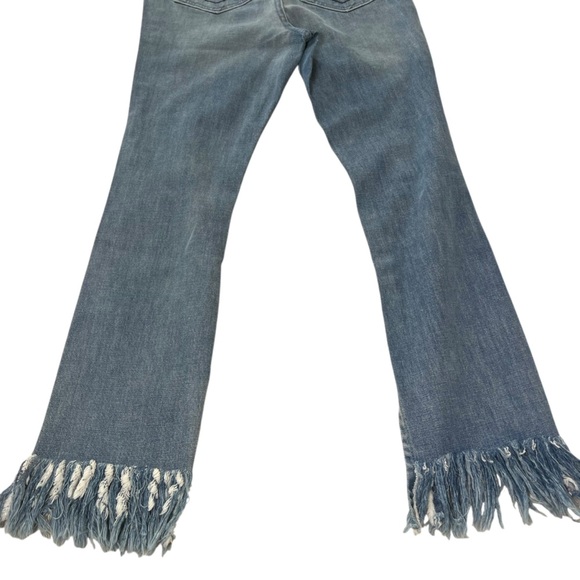 Show Me Your Mumu Blue Brooklyn High Rise Distressed Fringe Ankle Jeans Size 27 - Picture 9 of 13
